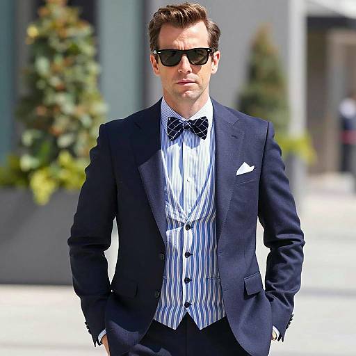 Stylish Austin Powers-Inspired Suit Photo