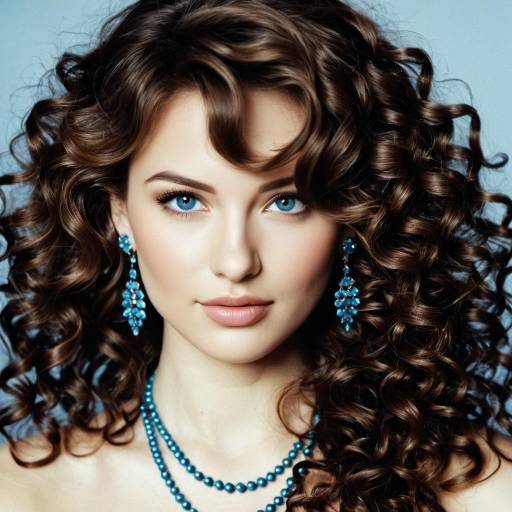 Stylish Girl with Curly Hair Wig