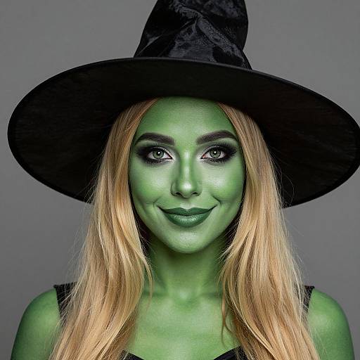 Blonde Witch with Green Skin
