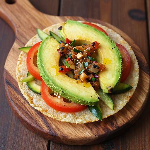 Vibrant Mexican Sope with Fresh Toppings