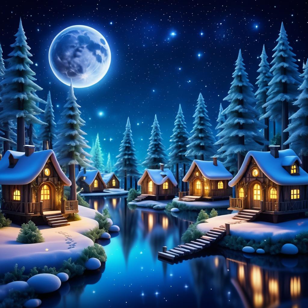 Enchanted Forest Village on a Moon