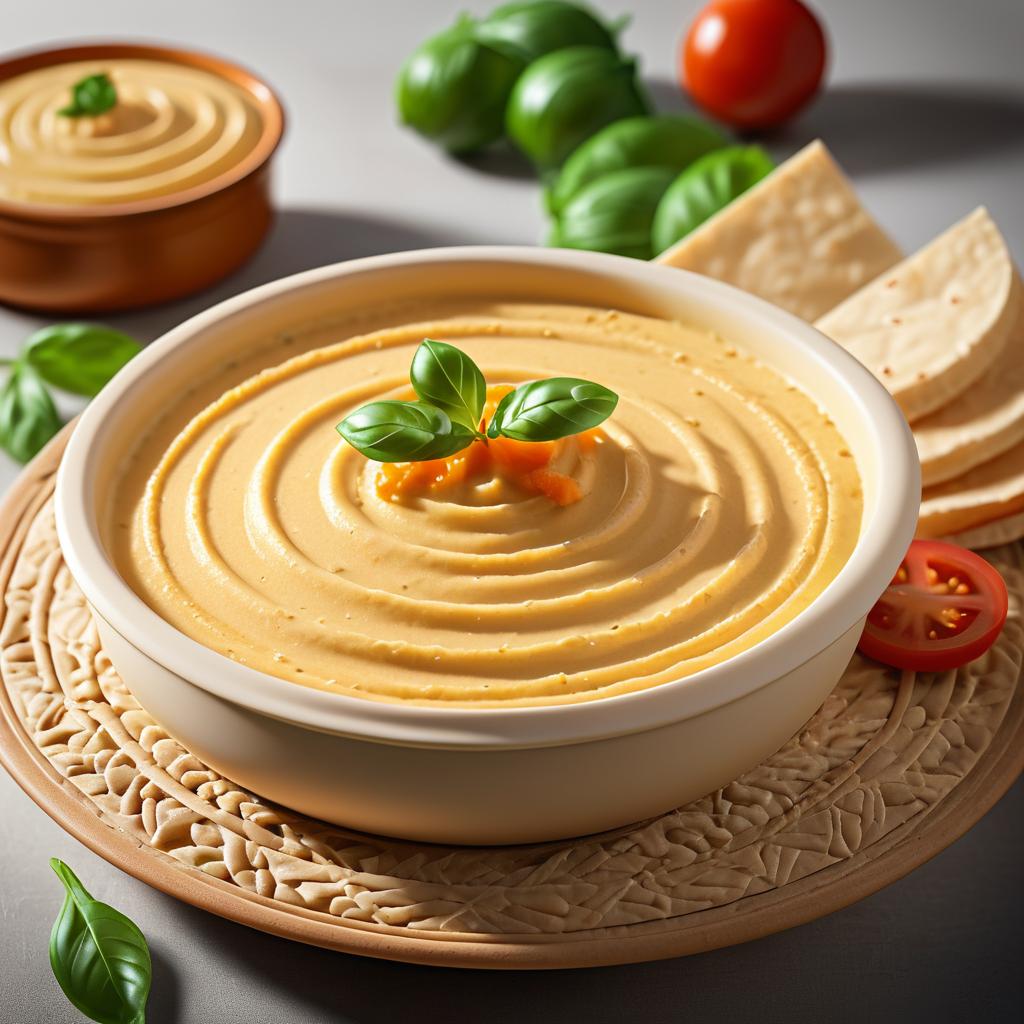 Detailed Photorealistic Lebanese Hummus Shot