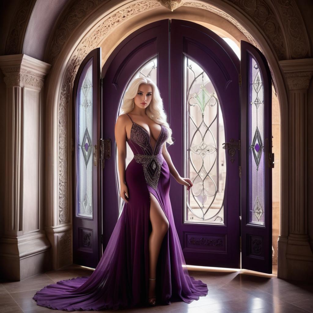 Enchantress in Opulent Castle Setting