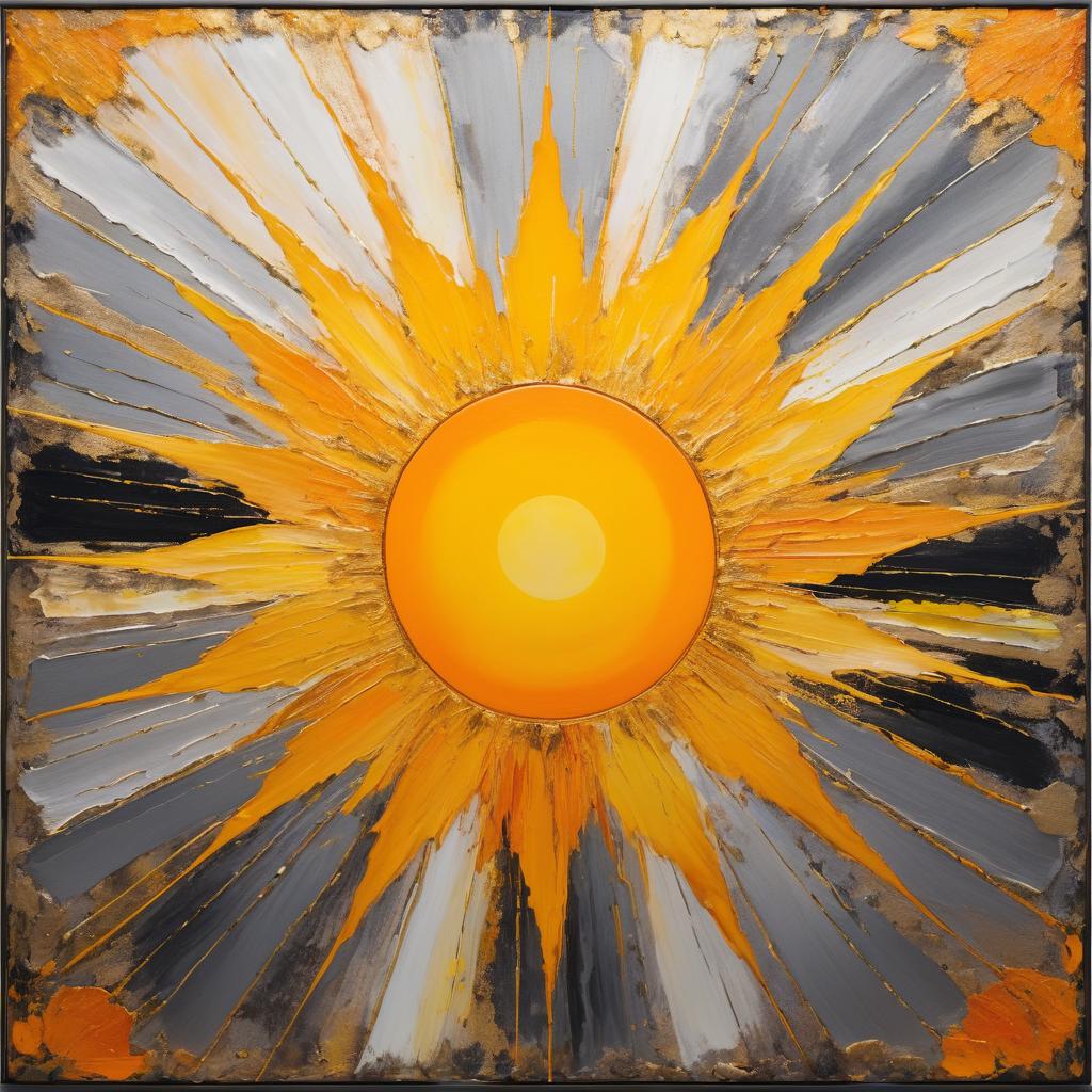 Vibrant Abstract Sun Inspired by Kiefer