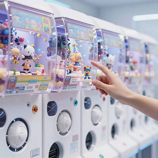 Glowing Gachapon Capsules Close-Up