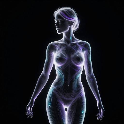 Luminous Silhouette of Cosmic Woman