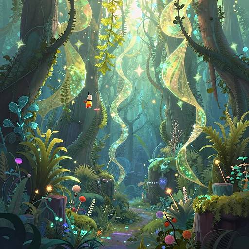 Enchanting Luminous Seaweed Jungle