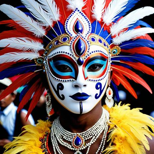 Colorful Male MassKara Festival Costume
