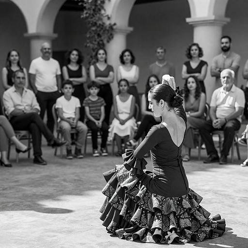 Captivating Flamenco Performance in B&W