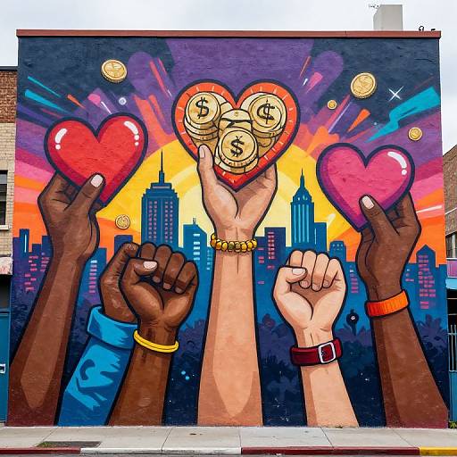 Urban Mural of Unity and Support
