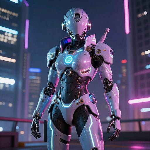 Futuristic Cyberpunk Warrior Cosplay