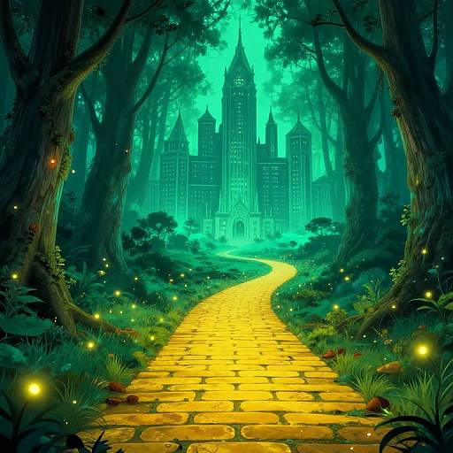 Magical Yellow Brick Road to Emerald City