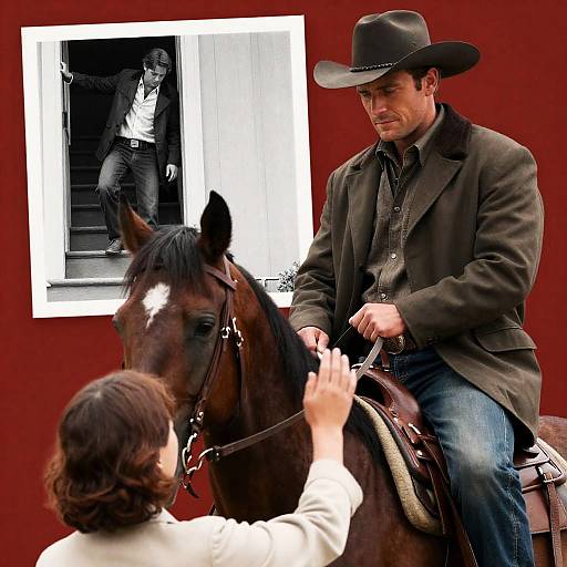 Cowboy and Woman Movie Poster Concept