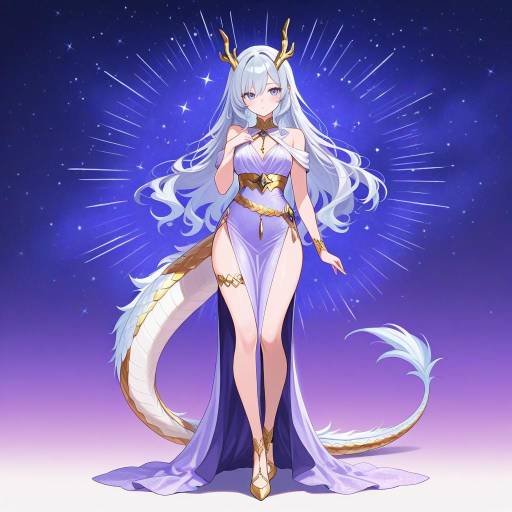 Enchanting Dragon-Inspired Character Portrait Enchanting Dragon-Inspired Character Portrait