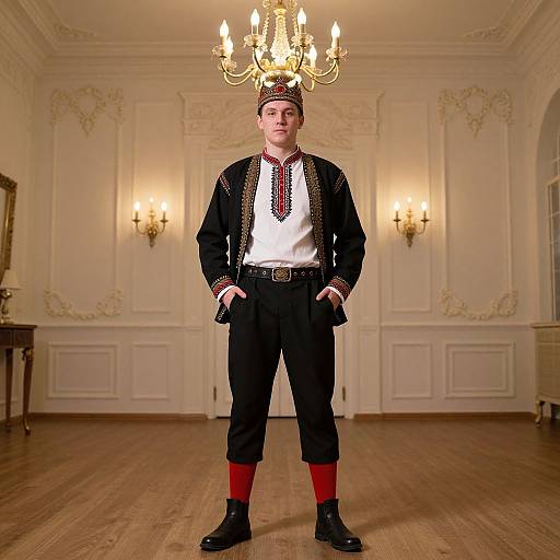 Funny Russian Costume Solo Portrait