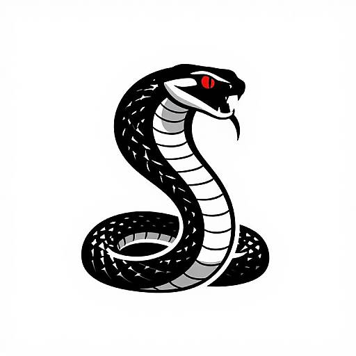 Minimalist Viper Snake Logo Design