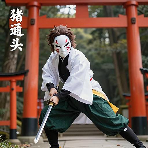 Dynamic Cosplay with Japanese Aesthetic