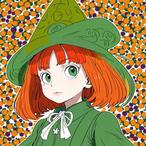 Illustration of Amanda o'neill, little witch academia in the style of Hey taisyou