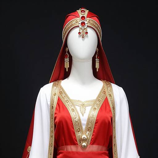 Elegant Mannequin in Regal Outfit