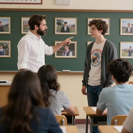 Film-Style Classroom Confrontation in Focus