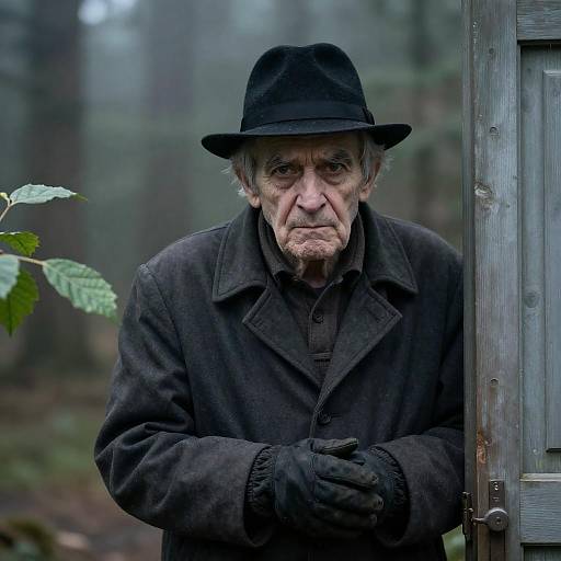 Mysterious Elder in Enigmatic Forest