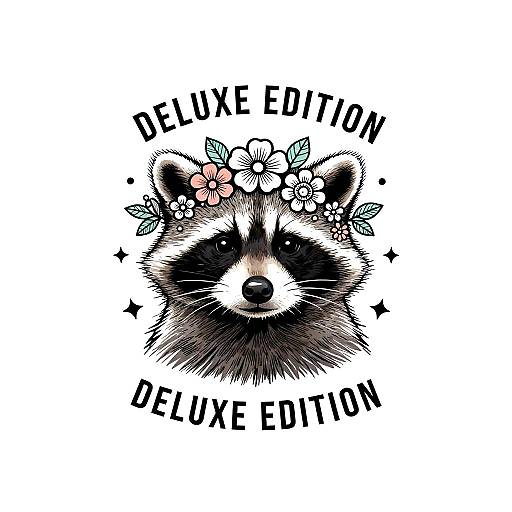 Raccoon with Floral Crown Deluxe Edition