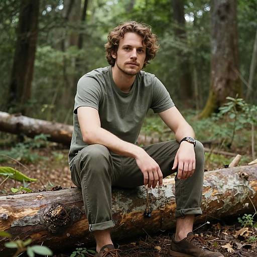 Relaxed Portrait of a Man in Nature