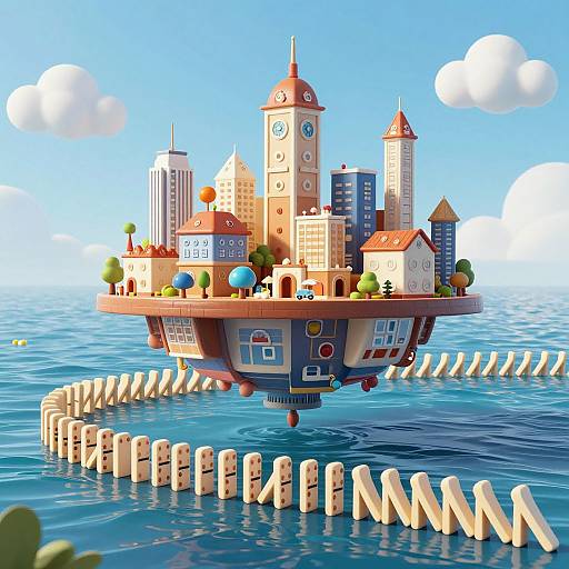 Floating City Fueled by Imagination