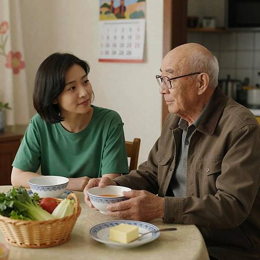 Generational Bond at the Dining Table