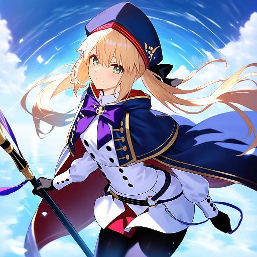 Illustration of Artoria caster (second ascension) (fate), fate/grand order in the style of Raika9