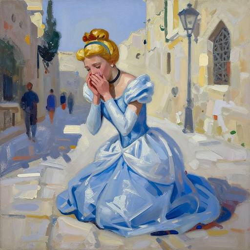 Cinderella Weeping in Jerusalem Abstract