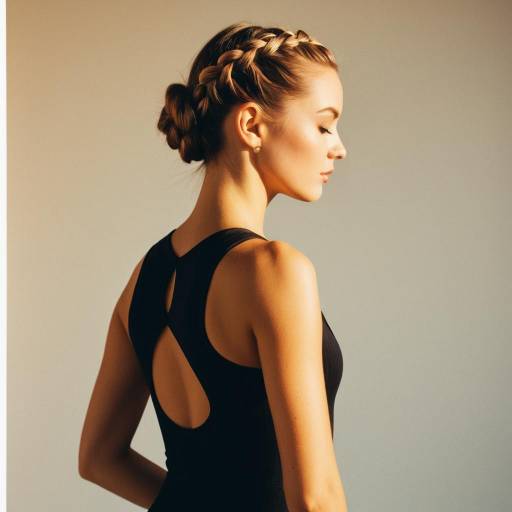 Female Dancer with Dutch Crown Braid Female Dancer with Dutch Crown Braid