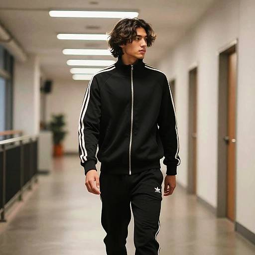 Choppy Layers Male Athlete Fashion Shot