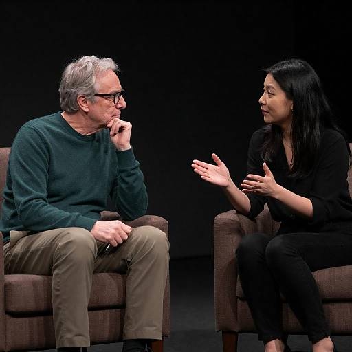 Two People in Intense Conversation