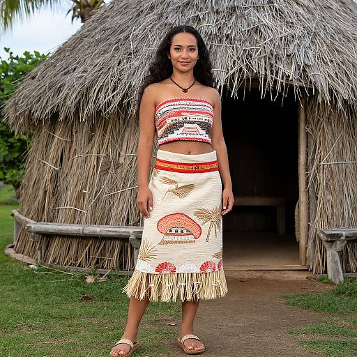 Woman in Maui Moana Costume