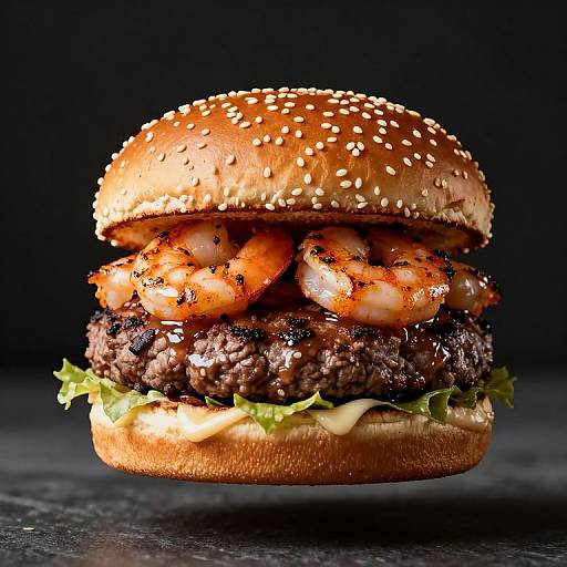 Surreal Surf and Turf Burger Delight