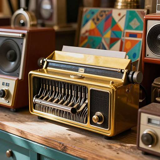 Vintage Cash Register in Retro Shop