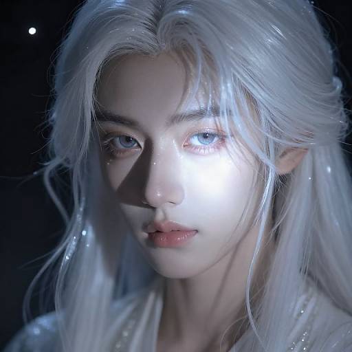 Celestial Wanderer's Illuminated Portrait