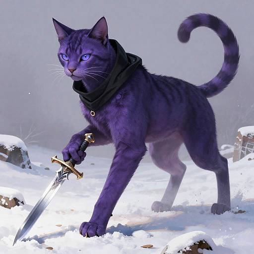 Liepard-Human Hybrid prowling Snow