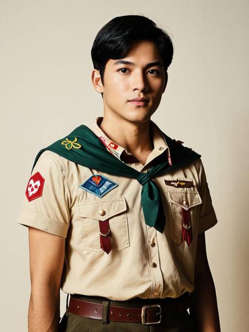 Man in The Scout Classic Costume