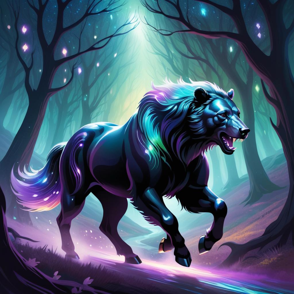 Majestic Centaur-Bear in Haunted Valley