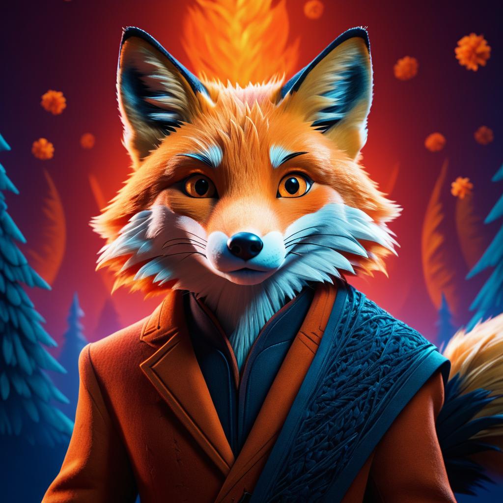 Cinematic Fox Artwork in 8K Detail