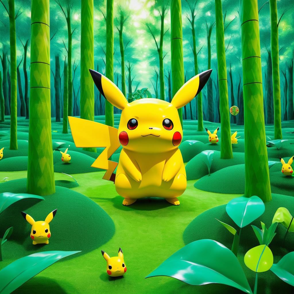 Pikachu in Picasso's Viridian Forest