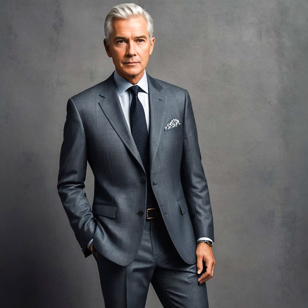 Sleek High-Fashion Portrait of Mature Man