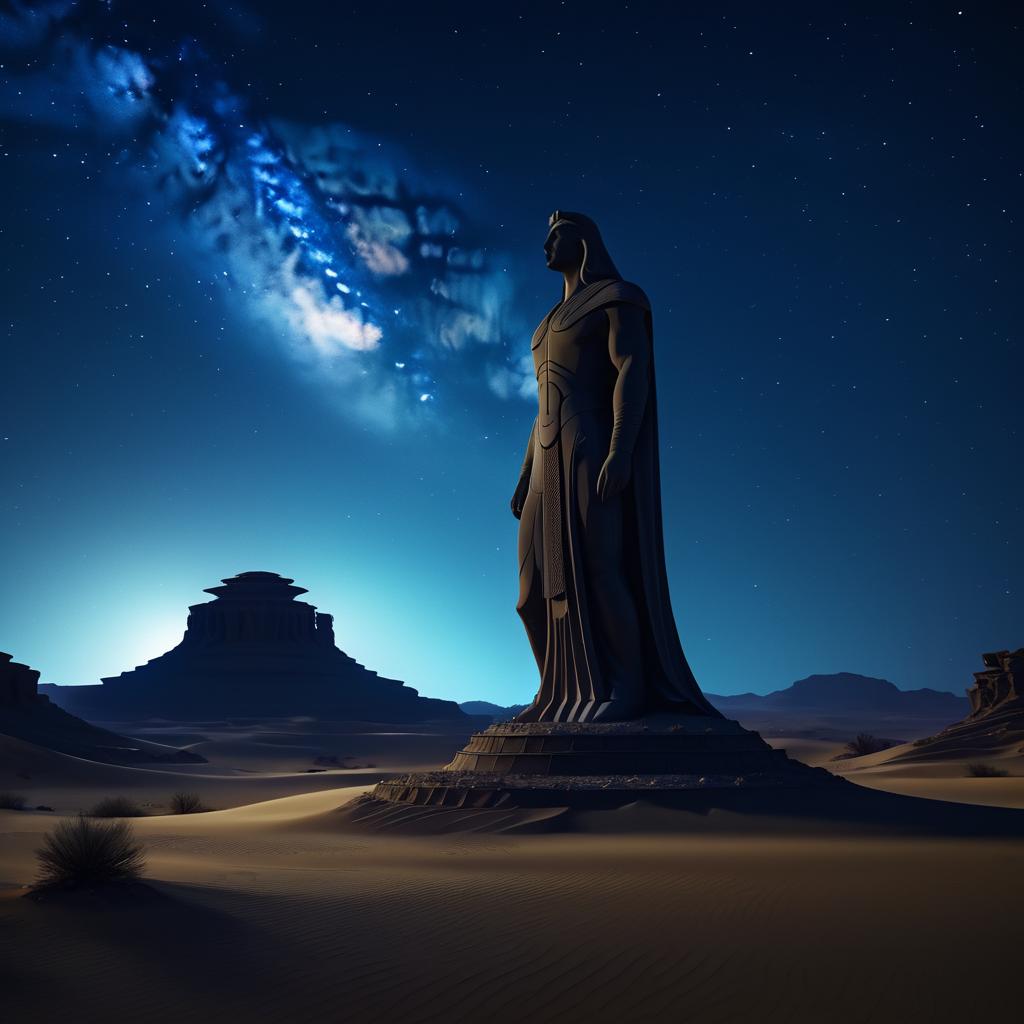 Epic Surrealism: Colossal Desert Statue