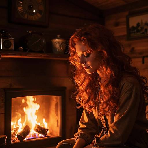 Cozy Rustic Cabin with Red Hair