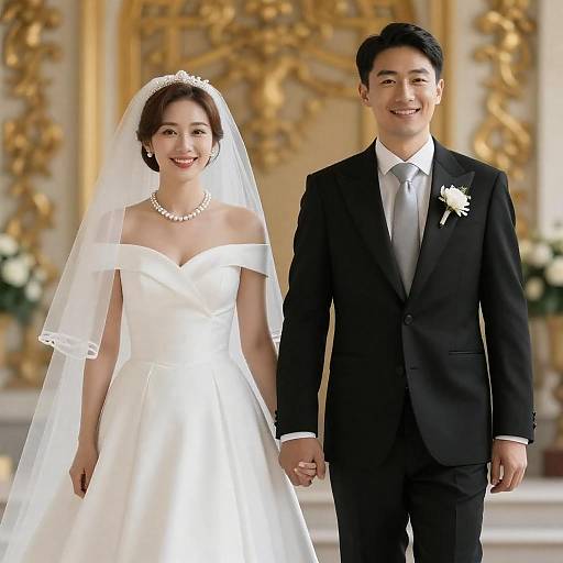Stunning Wedding Portrait of Bride and Groom
