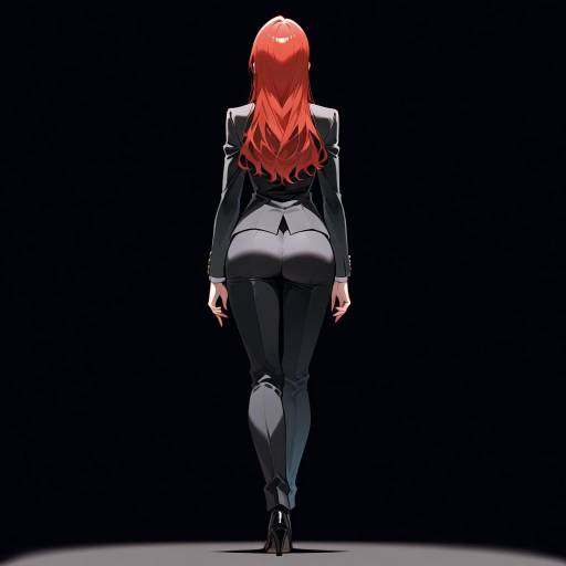 Elegant Silhouette of a Woman in Suit Elegant Silhouette of a Woman in Suit