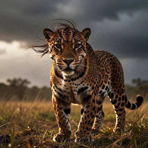 Stormy Jaguar in Cinematic Photorealism