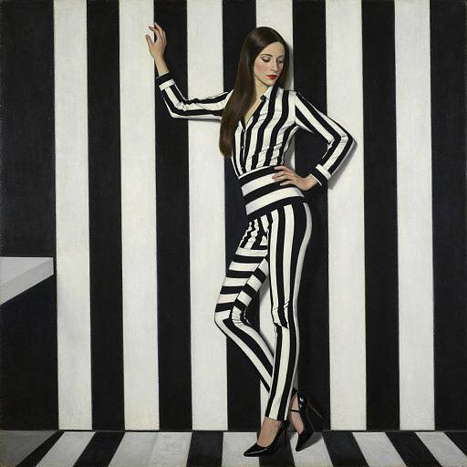 Modernist Elegance in Geometric Stripes